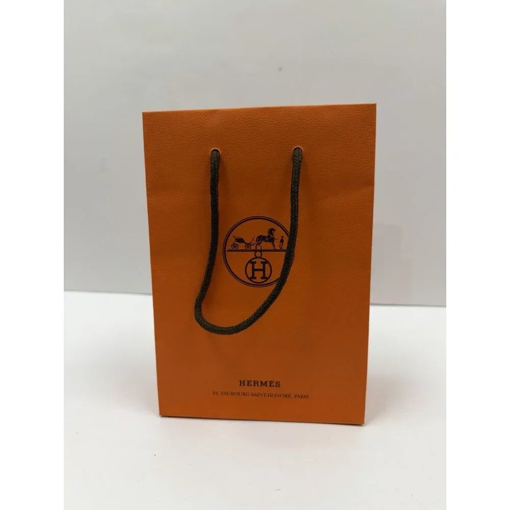 Hermes Empty Shopping Gift Bag Orange 8.5